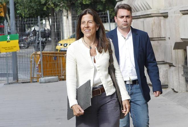 Anna Vidal Maragall, al declarar en la Audiencia de Barcelona, en...