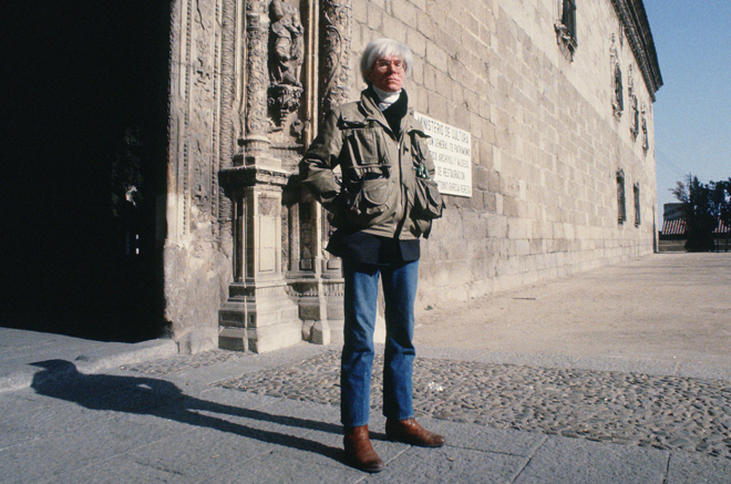 Andy Warhol, durante su visita a Toledo en 1983. TERESA NIETO