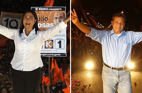 Keiko Fujimori y Ollanta Humala 