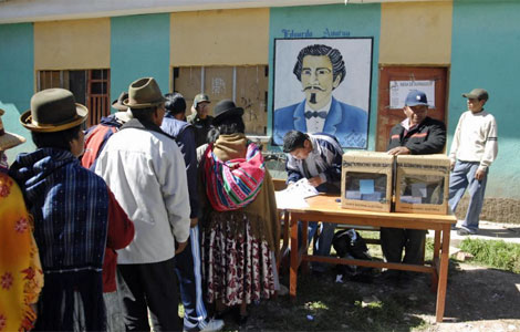 Electores en La Paz.| AFP