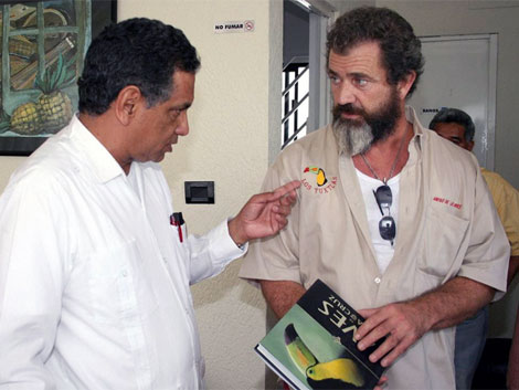 Mel Gibson en el 2005 en una visita a Veracruz. |Efe