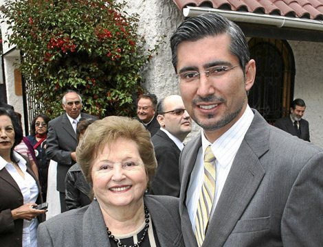 Rodrigo Garca Pinochet y su abuela, Luca Hiriart. | Alfonso Daniels