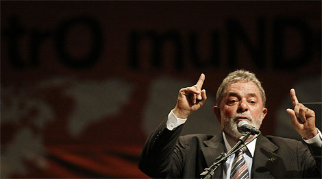 El presidente brasileo este martes en uan conferencia en Porto Alegre. | Efe.