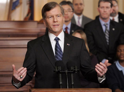 El gobernador de Virginia, Bob McDonnell, fue quien ofreci la respuesta republicana.| AP