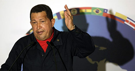 Hugo Chvez durante su intervencin en la Cumbre del Grupo de Ro. | Reuters