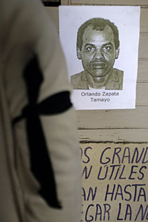 Una imagen de Zapata en una vigilia el pasado jueves. | AP