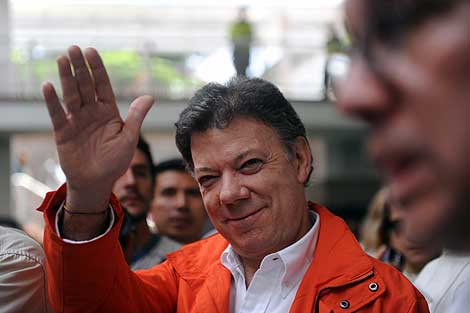 El triunfador de las legislativas, Juan Manuel Santos. | Afp