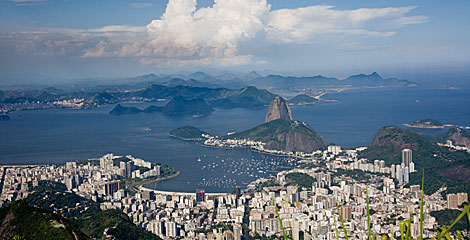 Las playas de Botafogo y Flamengo, en primer plano, desde el Corcovado. | L. T.
