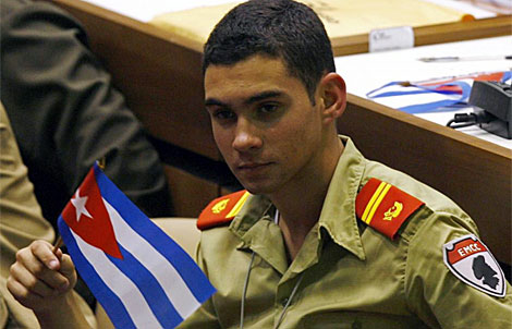 Elián González durante la Unión de Jóvenes Comunistas de Cuba. | AP