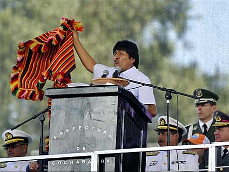 El presidente Morales durante su discurso. | AFP