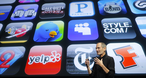 Steve Jobs, en la presentacin del nuevo sistema operativo del iPhone. | Reuters