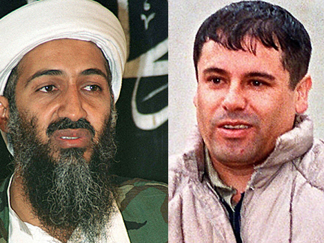 Bin Ladena y 'El Chapo' Guzmn, en fotos de archivo.