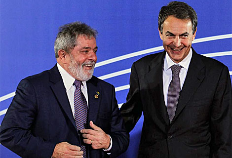 Lula en su reunin de esta semana con Rodrguez Zapatero. | Efe