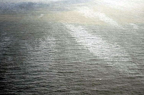 Mancha de petrleo en las aguas del Golfo de Mxico. | EPA