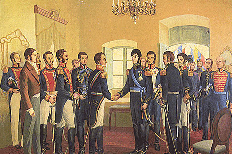 Pintura de la Independencia de Argentina en el Congreso de Tucumn.