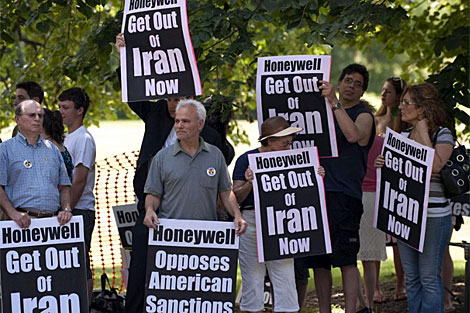 Manifestacin contra el programa nuclear de Irn. | AFP