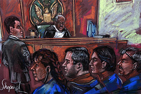 Los presuntos espas rusos en el tribunal de Nueva York. | AP