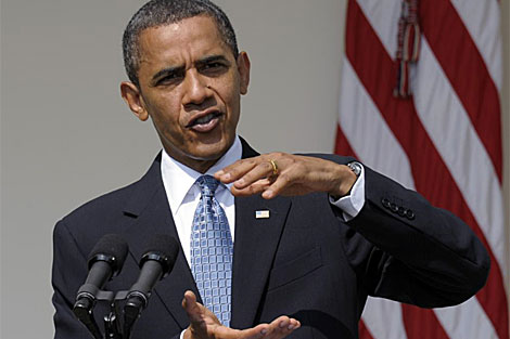 Obama pronuncindose sobre la noticia de BP. | Ap