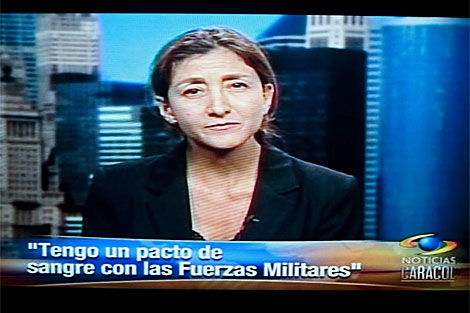 Betancourt en una entrevista con la televisión colombiana a raíz de la polémica. | Efe