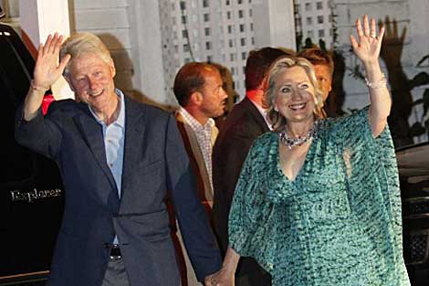 El matrimonio Clinton en Rhinebeck. | AP