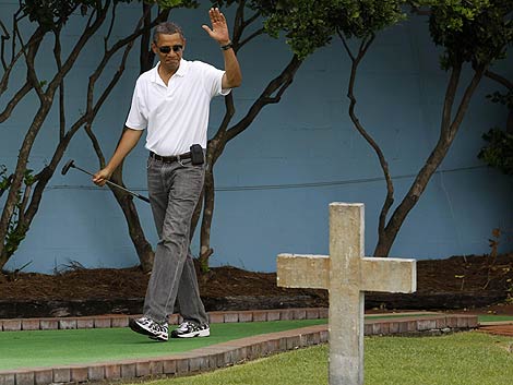 Barack Obama, durante su visita a Panama City Beach, Florida. | Reuters