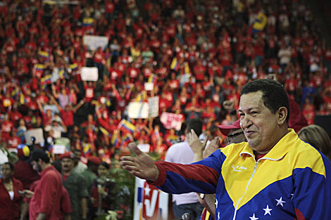 El presidente Hugo Chvez en una de sus campaas polticas. | Reuters