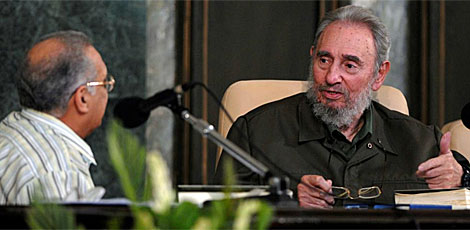 Castro en la Universidad de La Habana donde desminti declaraciones que le atribuyeron. | AFP