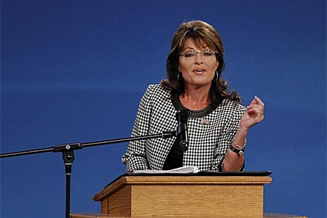 Sarah Palin en un discurso en la Primera Iglesia Bautista en Houston, Texas . | Efe