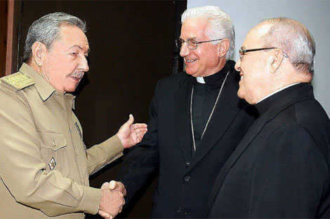 El cardenal Ortega tras el acuerdo de liberacin de los presos con Ral Castro en junio. | Efe