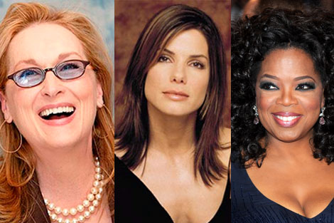 Meryl Streep, Sandra Bullock y Oprah Winfrey.