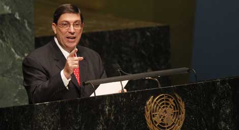 Bruno Rodrguez en el estrado de Naciones Unidas. | Ap