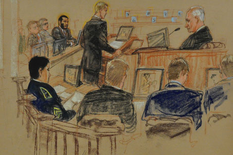 Imagen del juicio contra Omar Khadr. I AFP