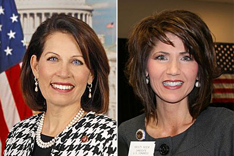 Michele Bachman y Kristi Noem, congresistas por Minesota y Dakota del Sur, respectivamente.