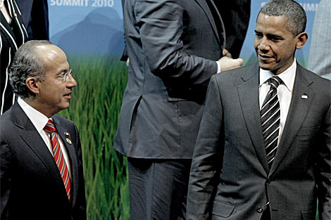 Barack Obama y Felipe Calderón. | Archivo Efe