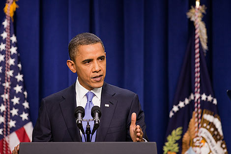 Barack Obama en la rueda de prensa posterior a la votacin. | Afp