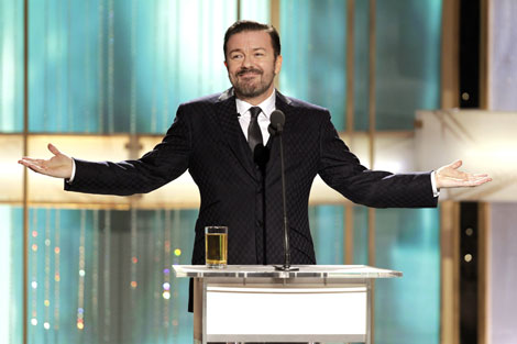 Ricky Gervais durante la ceremonia. I AP