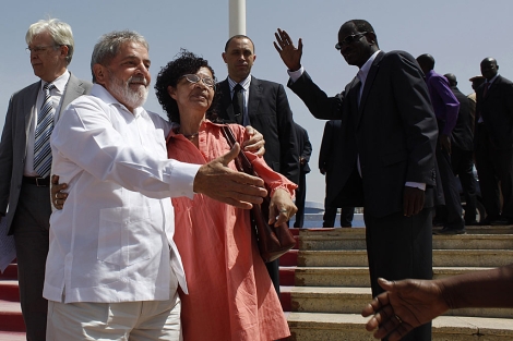 El ex presidente brasileo Lula da Silva en el Foro Social Mundial de Dakar. | AP