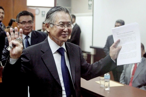 Fujimori en la ltima sesin del jucio en 2009.