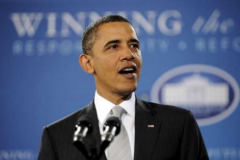 Obama en un discurso en la Casa Blanca. | Efe