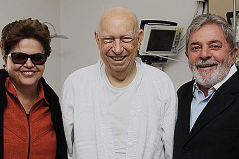 Jos Alencar, entre Dilma Rousseff y Lula da Silva, en 2010. | Ricardo Stuckert