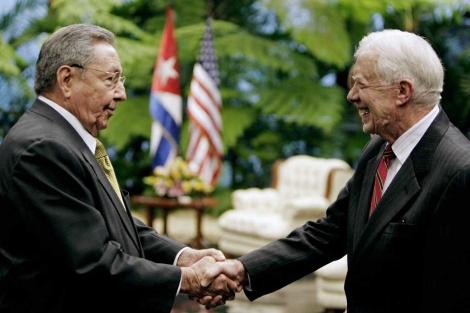 Carter y Castro en el Palacio de la Revolucin de La Habana.| AP