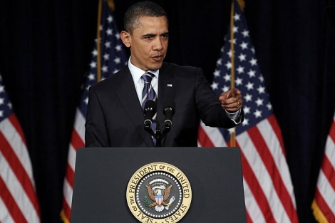 Obama durante su discurso en la Universidad George Washington. | Reuters