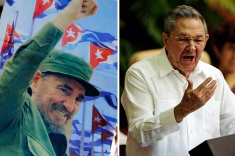 Fidel y Ral Castro.