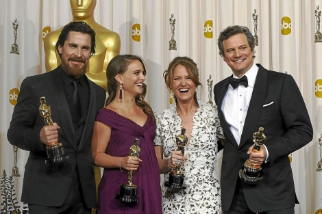 Los actores ganadores del Oscar en 2011.