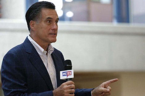 Romney en un acto en Des Moines, Iowa, a finales de mayo de 2011. | Reuters