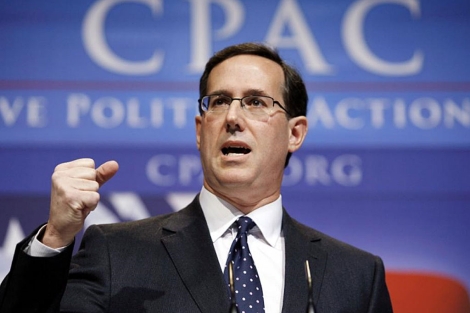 El ex senador Rick Santorum en una conferencia en febrero de 2010. | AP