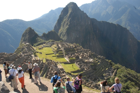Vista panormica de Machu Pichu.