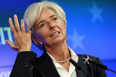 La directora del FMI, Christine Lagarde, el pasado jueves en Bruselas. | Efe