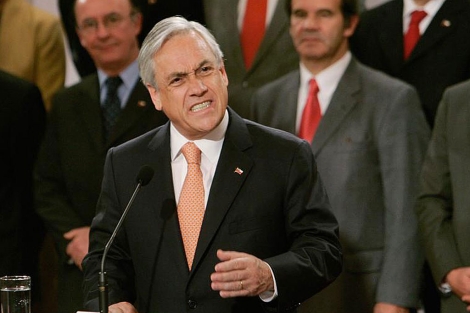 El presidente Sebastián Piñera en la Casa de la Moneda. | Reuters