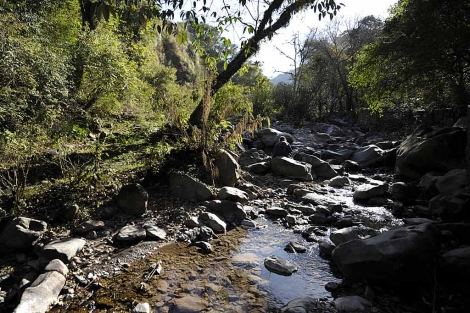 La Quebrada San Lorenzo, donde los cuerpos de las francesas fueron encontrados. | AFP